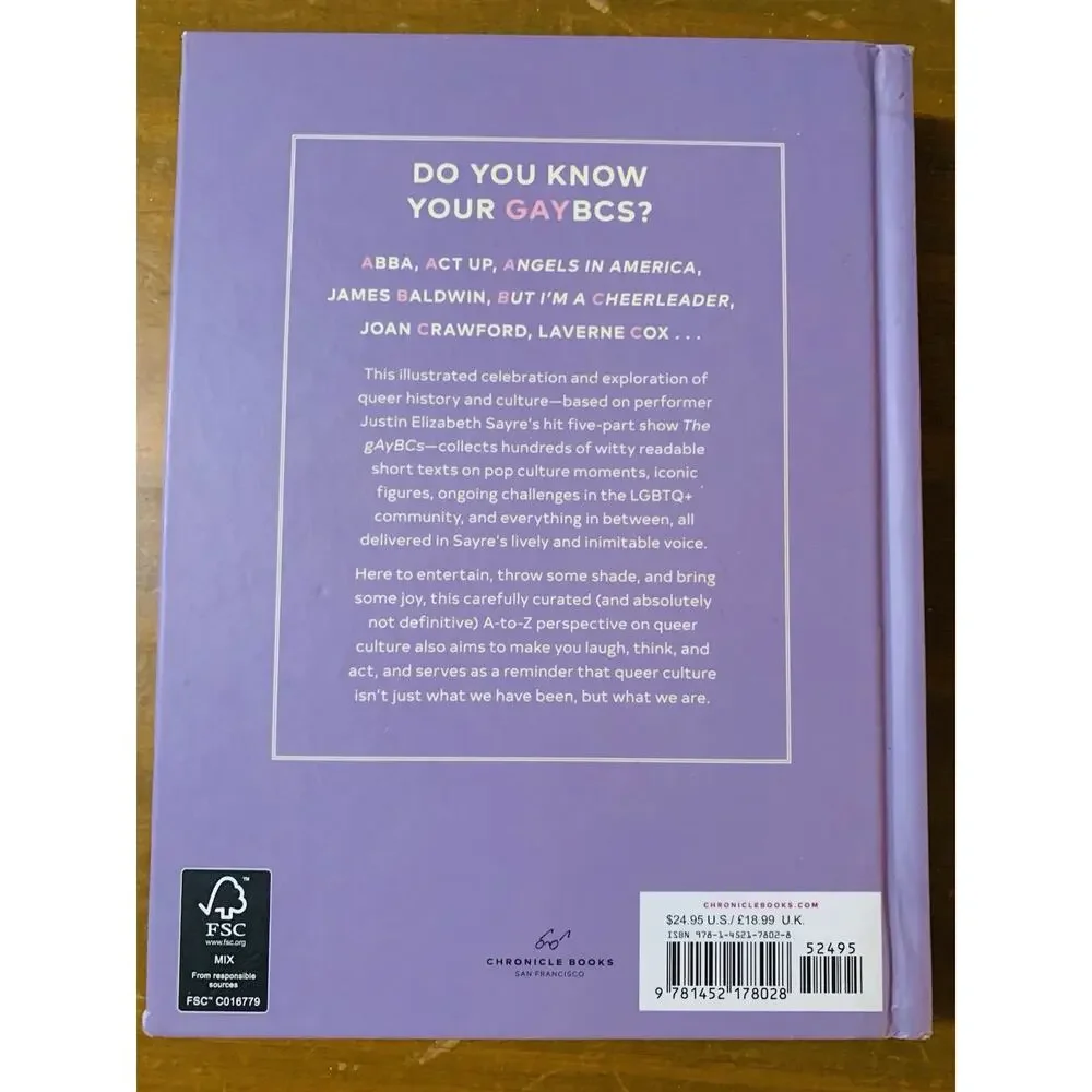 From Gay to Z: A Queer Compendium, Elizabeth Sayre, Justin, Hard Cover Signed
